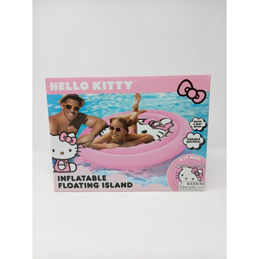 Hello Kitty Inflatable Floating Island Float Large ‎ - 4' Diameter NIP